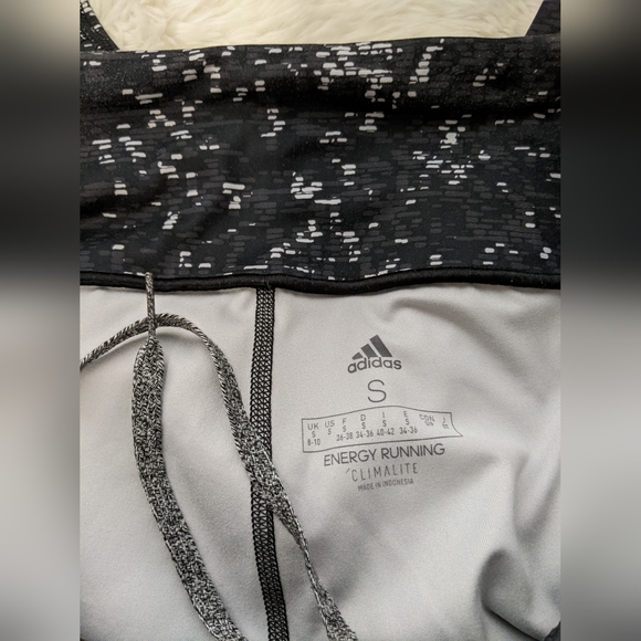 Adidas Energy Running Climalite, black, grey, white, pattern leggings, small - Picture 8 of 12